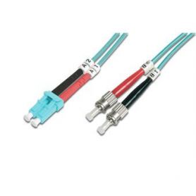 FO patch cord, duplex, LC to ST MM OM3 50/125 u, 10 m Length 10m, Class OM3