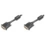 DVI extension cable, DVI(24+1), 2x ferrit M/F, 5.0m, DVI-D Dual Link, bl