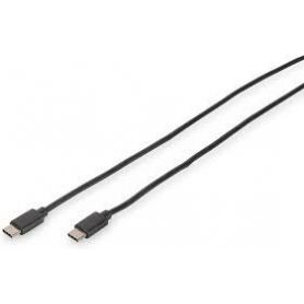 USB Type-C connection cable, type C to C M/M, 1.0m, 3A, 480MB, 2.0 Version, bl