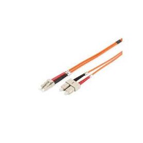 FO patch cord, duplex, LC to SC MM OM2 50/125 u, 10 m Length 10m