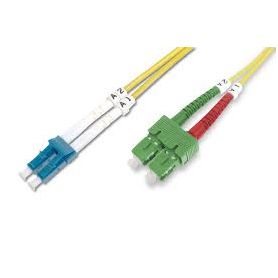 FO patch cord, duplex, SC (APC) to LC (PC) SM OS2 09/125 u, 7 m Length 7 m