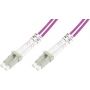 FO patch cord, duplex, LC to LC MM OM4 50/125 u, 5 m Length 5m