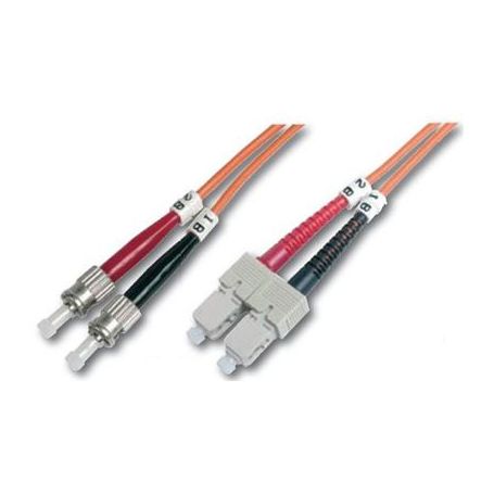 FO patch cord, duplex, ST to SC MM OM1 62.5/125 u, 7 m Length 7m