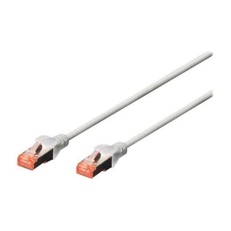 CAT 6 S-FTP patch cable, Cu, LSZH AWG 27/7, length 0.25 m, 10 pieces, color grey