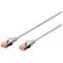 CAT 6 S-FTP patch cable, Cu, LSZH AWG 27/7, length 0.25 m, 10 pieces, color grey