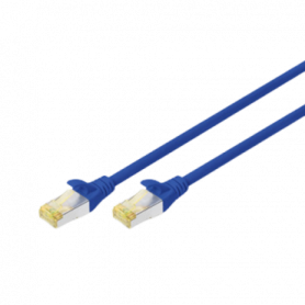 CAT 6 S-FTP patch cable, Cu, LSZH AWG 27/7, length 0.25 m, 10 pieces, color blue