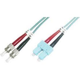 FO patch cord, duplex, ST to SC MM OM3 50/125 u, 10 m Length 10m, Class OM3