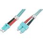 FO patch cord, duplex, LC to SC MM OM3 50/125 u, 10 m Length 10m, Class OM3