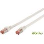 CAT 6 S-FTP patch cable, Cu, LSZH AWG 27/7, length 0.25 m, 10 pieces, color white