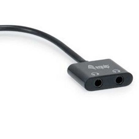 Equip USB-C to Dual 3.5mm Audio DAC Adapter - Black - 133469