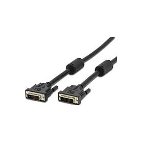 DVI connection cable, DVI(24+1), 2x ferrit M/M, 5.0m, DVI-D Dual Link, bl