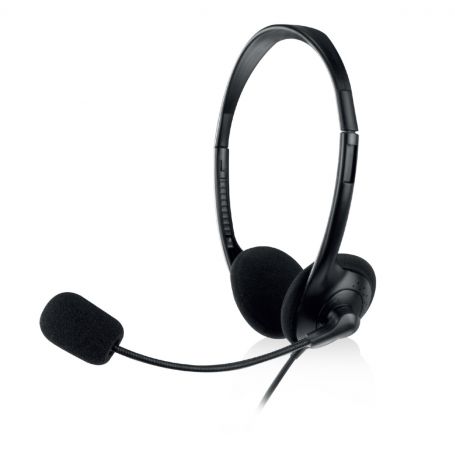 EWENT Headsets USB com microfone e controlo de volume, cabo 2.1m - EW3568