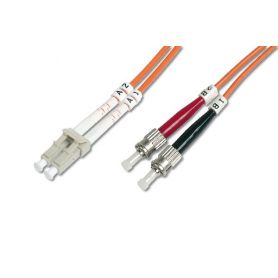 FO patch cord, duplex, LC to ST MM OM2 50/125 u, 7 m Length 7m