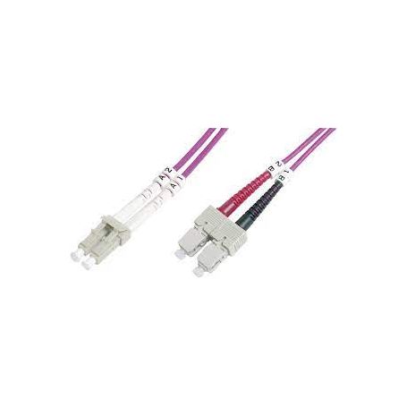 FO patch cord, duplex, LC to SC MM OM4 50/125 u, 7 m Length 7m