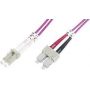 FO patch cord, duplex, LC to SC MM OM4 50/125 u, 7 m Length 7m