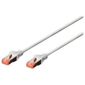 CAT 6 S-FTP patch cable, Cu, LSZH AWG 27/7, length 0.5 m, 10 pieces, color grey