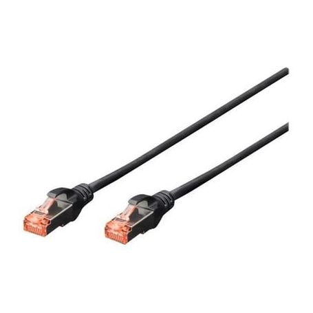 CAT 6 S-FTP patch cable, Cu, LSZH AWG 27/7, length 0.5 m, 10 pieces, color black