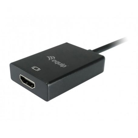 Equip VGA to HDMI Adapter with Audio, Black - 119038