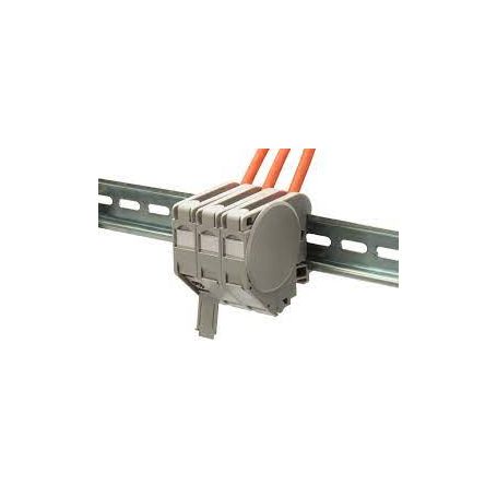 DIN-Rail adapter for 1x Keystone Modules IP20, inclusive labeling field, earthing spring, side cover