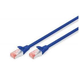 CAT 6 S-FTP patch cable, Cu, LSZH AWG 27/7, length 1 m, 10 pieces, color blue