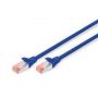 CAT 6 S-FTP patch cable, Cu, LSZH AWG 27/7, length 1 m, 10 pieces, color blue