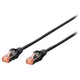 CAT 6 S-FTP patch cable, Cu, LSZH AWG 27/7, length 1 m, 10 pieces, color black