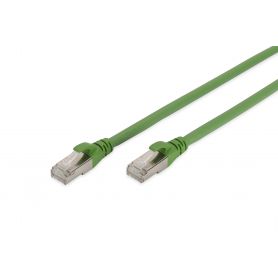 CAT 6 S-FTP patch cable, Cu, LSZH AWG 27/7, length 1 m, 10 pieces, color green