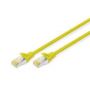 CAT 6 S-FTP patch cable, Cu, LSZH AWG 27/7, length 1 m, 10 pieces, color yellow