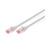 CAT 6 S-FTP patch cable, Cu, LSZH AWG 27/7, length 25 m, color grey