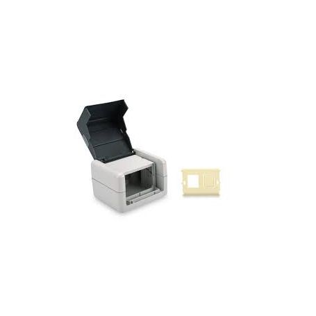 Outdoor Surface Mount Box for Keystone Modules IP44, surface mount, hinged lid, optional inlet for 2x Keystone Modules