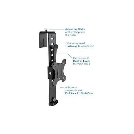 Hanging Cubicle Mount for Monitors up to 69cm (27'), 8kg max load, max VESA 100x100 max VESA 100x100