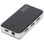 USB 2.0 Hub 7-port black 7x USB A/F, 1x USB mini,incl. USB cable A/mini 1m & ext. power supply 5V DC 3.5A