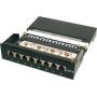 DIGITUS Desktop CAT 6 Patch Panel, shielded Class E, 8-port RJ45, 8P8C, LSA, color black RAL 9005