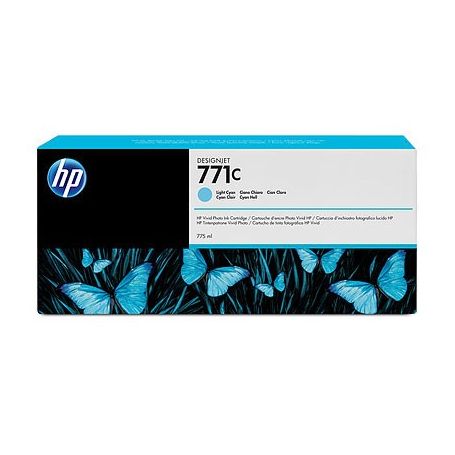 HP 771C 775-ml Light Cyan Designjet Ink Cartridge - B6Y12A