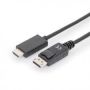 DisplayPort adapter cable, DP - HDMI type A M/M, 1.0m, w/interlock, DP 1.2_HDMI 2.0, 4K/60Hz, CE, bl