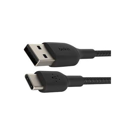 USB-A to USB-C Cable Braided 3M Black