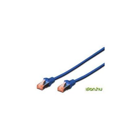 CAT 6 S-FTP patch cable, Cu, LSZH AWG 27/7, length 3 m, 10 pieces, color blue