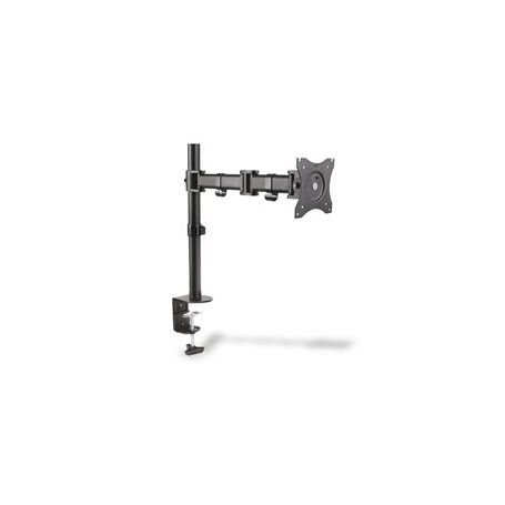 Single Monitor Desk Clamp Mount, black 45ø Swivel,45ø Tilt,rotate 360ø,15'-27' TFT, max load 8Kg, VESA max 100x100