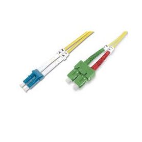 FO patch cord, duplex, SC (APC) to LC (APC) SM OS2 09/125 u, 10 m Length 10m