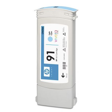 HP 91 775 ml Light Cyan Ink Cartridge with Vivera Ink - C9470A