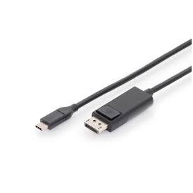 USB Type-C adapter cable, Type-C to DP M/M, 1.8m, 4K/60Hz, 32,4 GB, CE, bl, gold