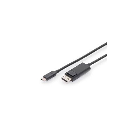 USB Type-C adapter cable, Type-C to DP M/M, 1.8m, 4K/60Hz, 32,4 GB, CE, bl, gold