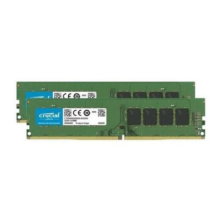 Crucial - DDR4 - kit - 8 GB 2 x 4 GB - DIMM 288-pin - 2666 MHz / PC4-21300 - CL19 - 1.2 V - unbuffered - sem ECC