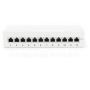 Desktop CAT 6A, patch panel, shielded Class EA, 12-port RJ45, 8P8C, LSA Color grey RAL 7035