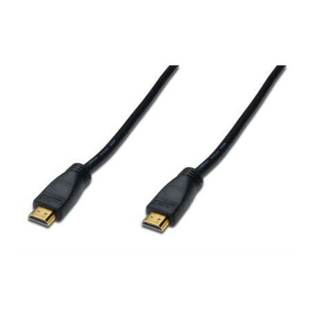 HDMI High Speed connection cable, type A, w/ amp. M/M, 10.0m, Full HD, CE, gold, bl