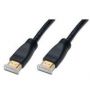 HDMI High Speed connection cable, type A, w/ amp. M/M, 10.0m, Full HD, CE, gold, bl