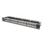 DIGITUS Modular Patch Panel, shielded 48-port, label field, 1U, rack mount, color black RAL 9005