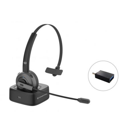 Conceptronic POLONA Wireless Bluetooth Headset with Charging Dock 0 - POLONA03BD