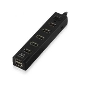 EWENT HUB USB de 7 portas com interruptor para Ligar/Desligar - EW1130