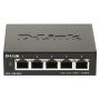 D-link 5-Port Gigabit Smart Managed Switch, Fanless, 802.1Q VLAN, 802.1p QoS, IGMP snooping, Loopback detection